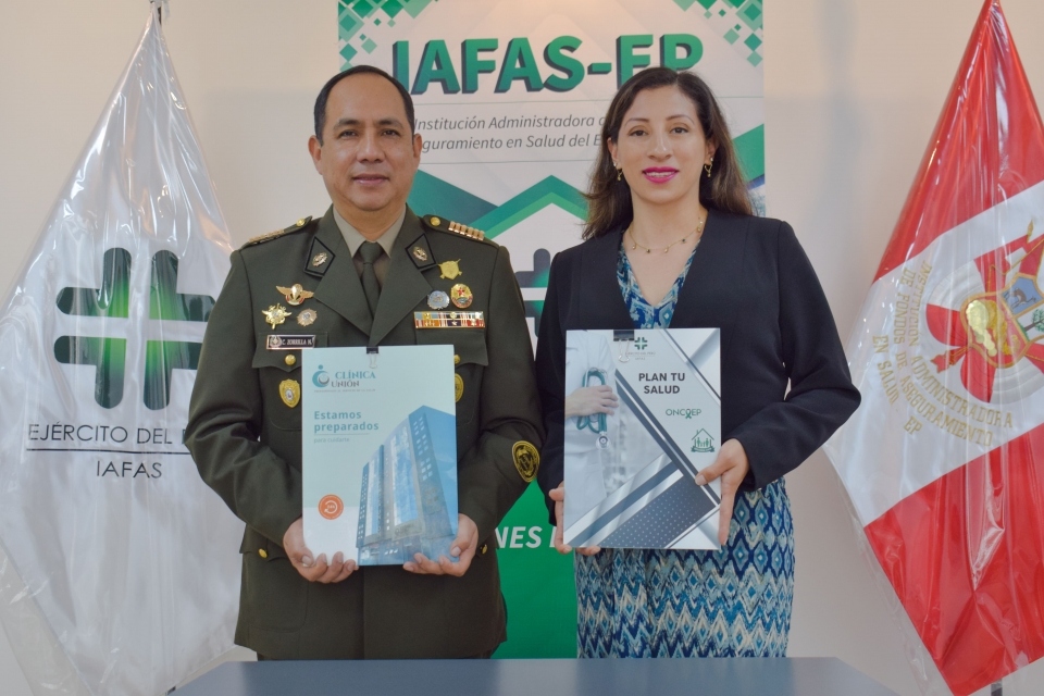LA IAFAS EP FIRMA CONVENIO CON LA CL&Iacute;NICA UNI&Oacute;N